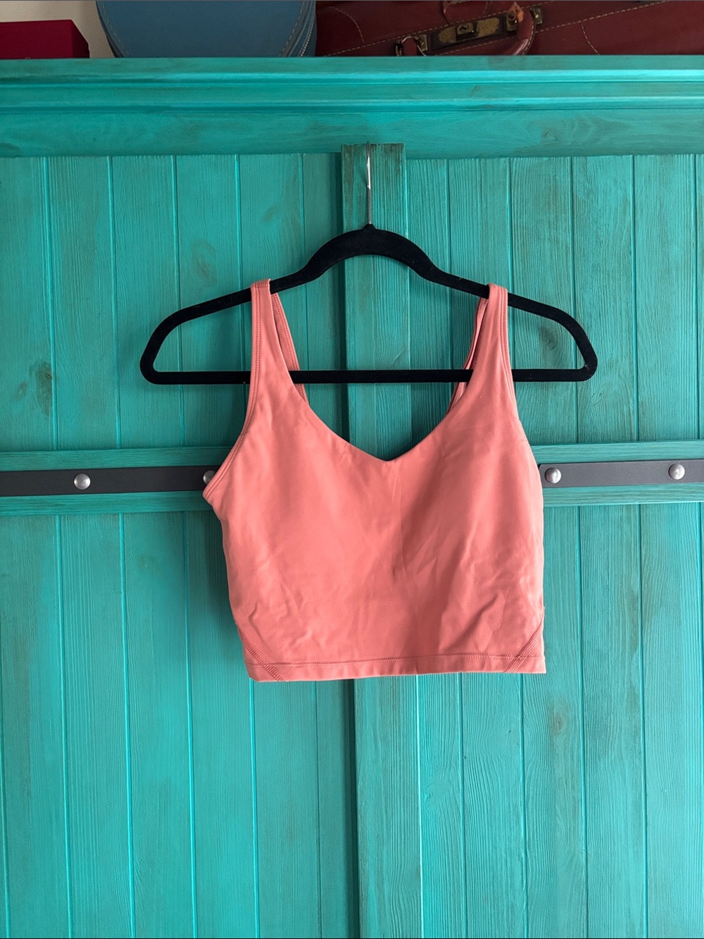 Coral Crop Tank Top - Sleeveless V-Neck